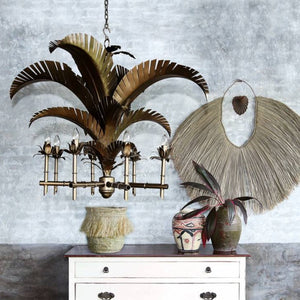 Bronze Coastal-Luxe Palm Chandelier | Lighting Collective