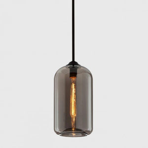 Small Smooth Smoke Glass Pendant | Lighting Collective