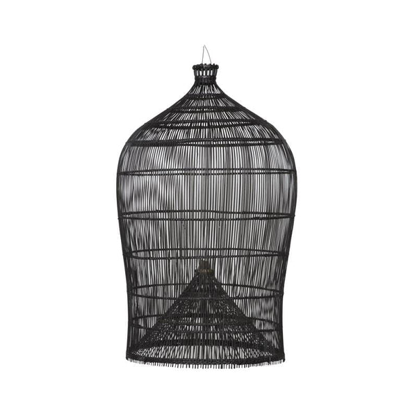 Vintage-Style Fish-Trap Rattan Pendant