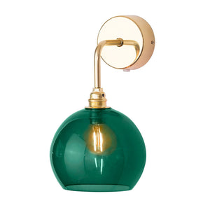 ivy green mouth-blown glass wall light