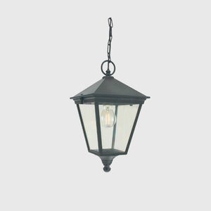 Large Black Traditional Exterior Hanging Lantern - Lighting Collective