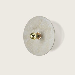 Large Minimal Ceramic Disc Wall Light | Lighting Collective