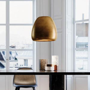 Gold Organic shaped Metal Pendant | Lighting Collective