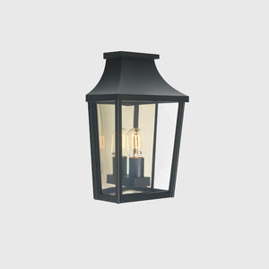 Black Modern Glass Exterior Wall Light - Lighting Collective