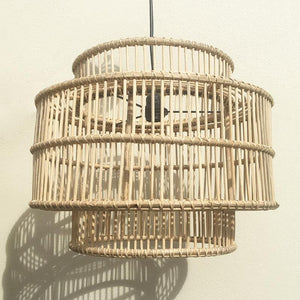 Natural Geometric Rattan Pendant Light - Lighting Collective 