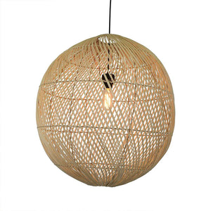 Organic Sphere Rattan Pendant Light