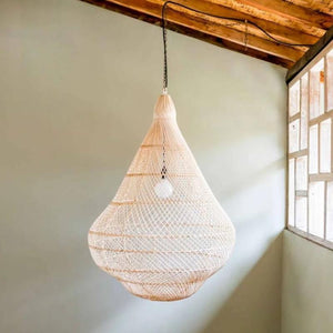 Rattan Weave Teardrop Pendant