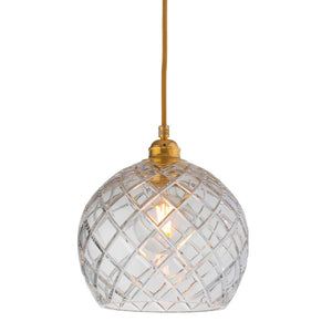 retro glass domed pendant light medium size