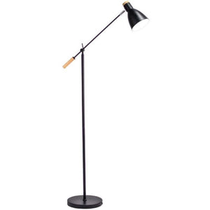 Scandinavian Timber Accented Floor Lamp