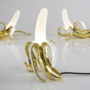 Golden Standing Banana Lamp | Lighting Collective