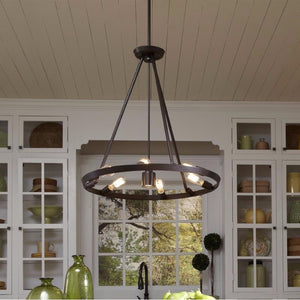 Thomas Edison Vintage Industrial Chandelier-Chandeliers-Quoizel (Elstead)-Lighting Collective