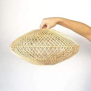 Small Woven Rattan Pendant Light