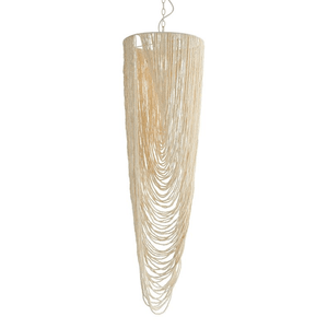 Organic Coconut Bead Hanging Chandelier