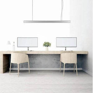 Boxy Silver Linear Pendant | Integrated Driver | Assorted Sizes