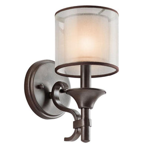 Sleek Contemporary Double Shade Bronze Wall Light - Lighting Collective