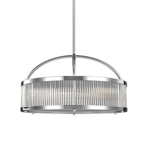 Modern Vintage Chrome and Glass Pendant | Various Sizes-Pendants-ELSTEAD (Lightco)-Lighting Collective