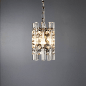 Mid-Century Modern Glass Rod Pendant Lamp