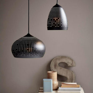 Scandinavian Perforated Demi Dome Pendant Light