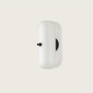 Minimalist Opal Oval Wall Light |  Black | Lighting Collective