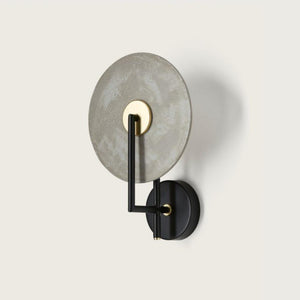 Matte Black Geometric Disc Wall Light | Ceramic | Lighting Collective