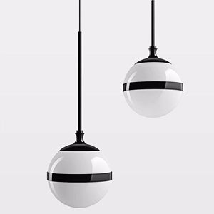 Glass Pendant Light White Gloss Finish | Lighting Collective