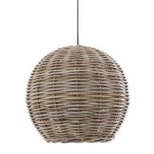 Sphere Wicker Pendant Light-Pendants-Emac & Lawton-Lighting Collective