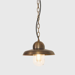 Vintage Exterior Brass Chain Pendant | Lighting Collective