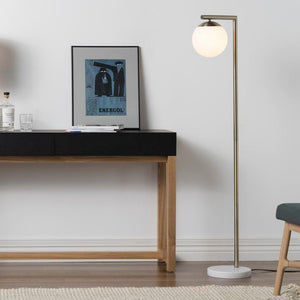 Elegant Brass & Marble Floor Lamp | Lighting Collective