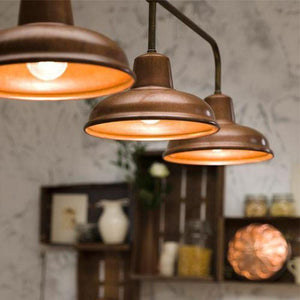 Modern Italian Industrial Three Light Pendant Light-Pendants-IL FANALE (Lightco)-Lighting Collective